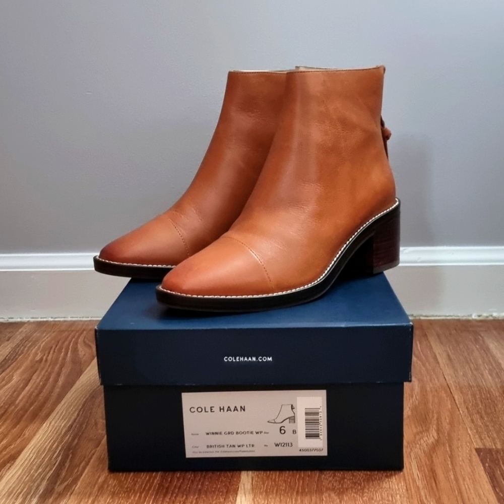 Cole Haan Winnie Grand Bootie Waterproof 6B British Tan